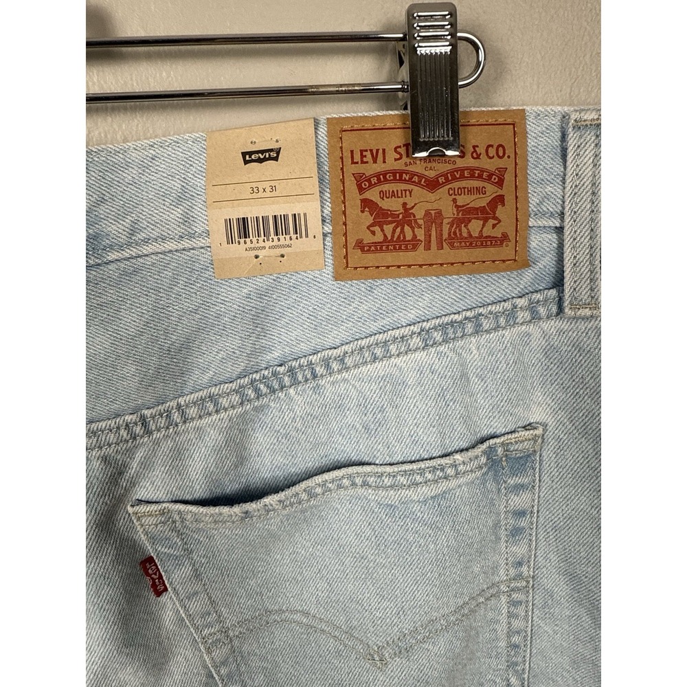 NWT Levis '94‎ Baggy Jeans 33x31 Blue Light Wash Distressed Denim Streetwear 90s - Picture 12 of 12